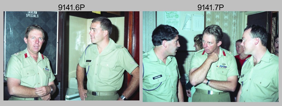 Commander 3rd Military District BRIG P. Davies AM, ADC visit to the Army Survey Regiment Fortuna, Bendigo. 1990.