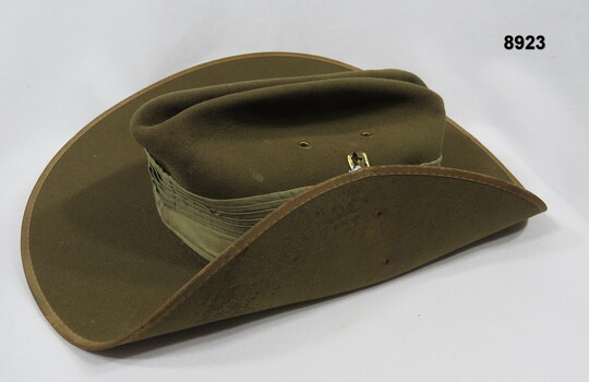 Australian Khaki felt slouch hat.