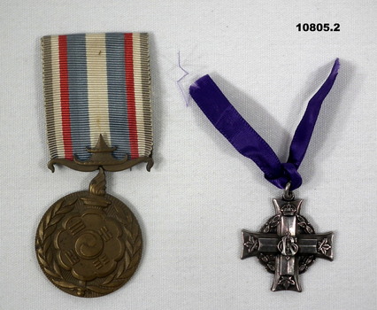Korean War Medal and Canadian Cross.