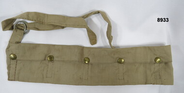 Five pouch cotton ammunition bandolier.
