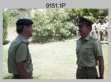 Defence Force Service Medal Presentations at the Army Survey Regiment, Fortuna Villa, Bendigo. October 1991.