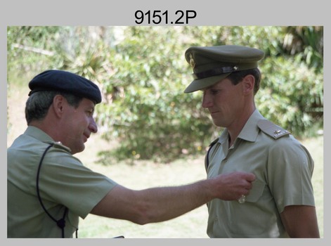 Defence Force Service Medal Presentations at the Army Survey Regiment, Fortuna Villa, Bendigo. October 1991.