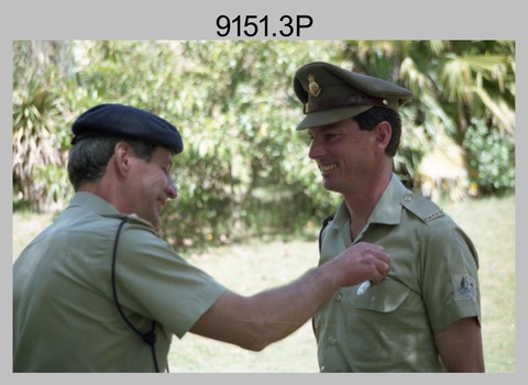 Defence Force Service Medal Presentations at the Army Survey Regiment, Fortuna Villa, Bendigo. October 1991.