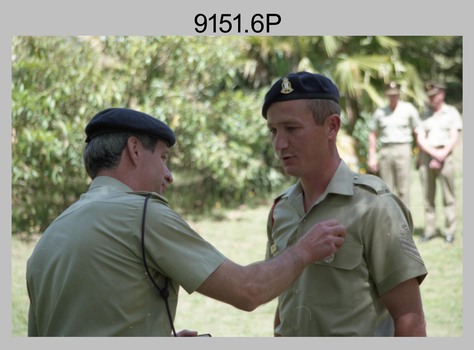 Defence Force Service Medal Presentations at the Army Survey Regiment, Fortuna Villa, Bendigo. October 1991.