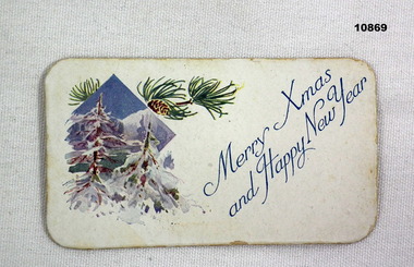 Small card from a silk postcard, staley collection.