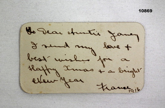 Rear of the small card, Staley collection.