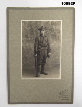Portrait WW1 Australian Soldier -unidentified.