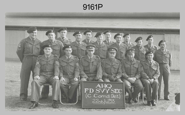 Photograph - Group photograph AHQ Field Survey Section, Hampstead Barracks, SA, 1953