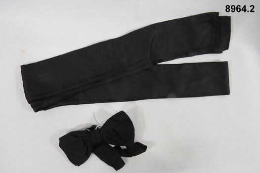 Uniform items worn at night, Bow tie and Cummerbund.