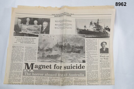 Part of the Bendigo Advertiser 23/4/1994.