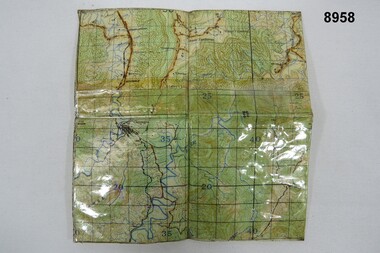 Waterproof map of Canungra, Qld.