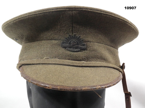 Peaked Army hat, Staley collection.