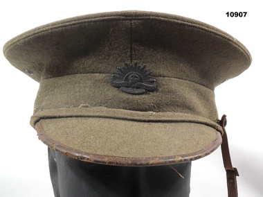 Peaked Army hat, Staley collection.