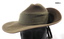 Khaki fur felt slouch hat with band.