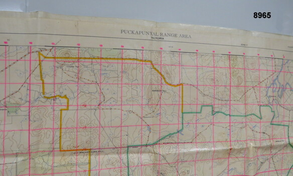 Large waterproof map of Puckapunyal.