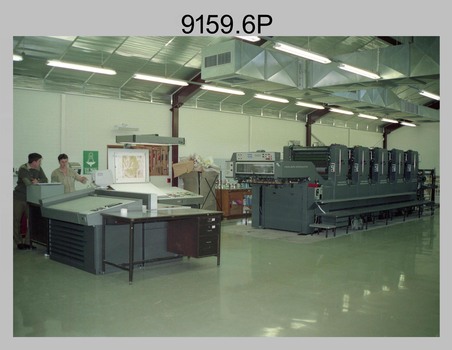 Heidelberg Speedmaster 102 Printing Press at the Army Survey Regiment, Bendigo. 1990.