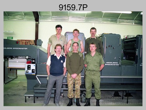 Heidelberg Speedmaster 102 Printing Press at the Army Survey Regiment, Bendigo. 1990.