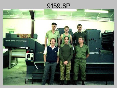 Heidelberg Speedmaster 102 Printing Press at the Army Survey Regiment, Bendigo. 1990.