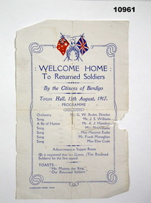 Pamphlet - WELCOME HOME PROGRAMME