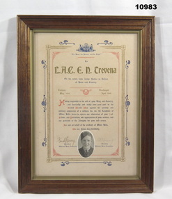 Certificate - WELCOME HOME, FRAMED