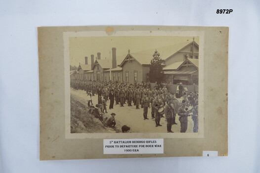Black and white photo of 5th Battalion.