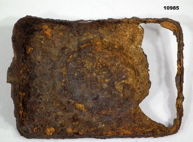 Rust tin remains from possible a ration tin.
