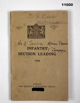 Book - manual on Military Infantry Training.