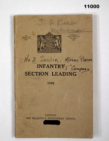 Book - manual on Military Infantry Training.