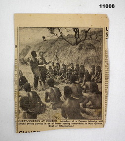 Newspaper - PHOTOGRAPH, PAPUAN INFANTRY, WW2