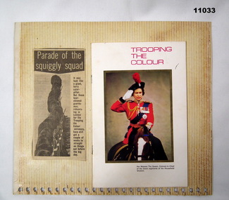 Collection, Trooping the Colour Programme newspaper clipping.
