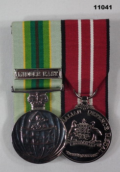 Court mounted replica medal set.