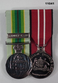Court mounted replica medal set.