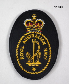 Embroidered cloth patch for Royal Australian Navy.