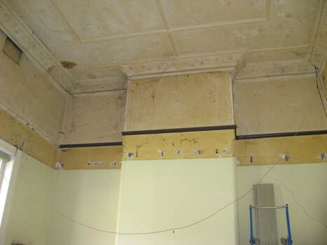 False ceiling removed in the Office.