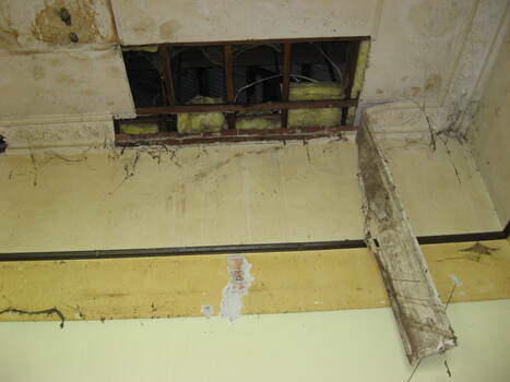 Office ceiling showing damage to.