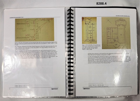 Pages in the final Conservation Management plan 2013.
