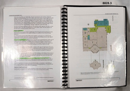 Pages in the draft Conservation Management plans 2012.