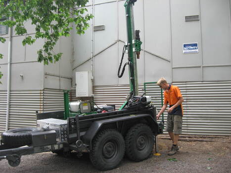 Bore holes being drilled the SMI 2015