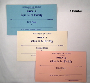 Certificate - AUSTRALIAN AIR LEAGUE