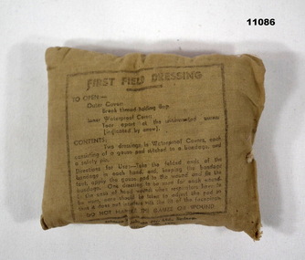 First Aid Field Dressing in original packaging.