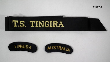 Cap Tally and shoulder flash for T.S. Tingira.