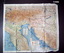 Coloured silk map of Germany, Slovania, Poland and Hungary.