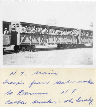 11093.03P 2/38th and 2/16th Battalion men in Darwin and New Guinea