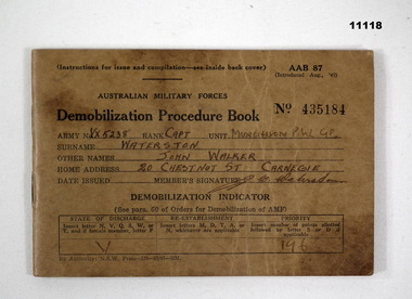Administrative record - DEMOBILIZATION PROCEDURE BOOK