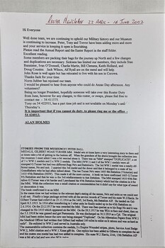 Early Roster and Newsletter in 2002