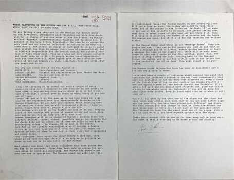 2003 Newsletter "Whats happening in the Museum".