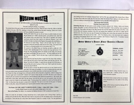 The first Muster with B & W images included 2012.