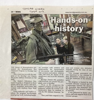 Pages from the Museum scrapbooks.