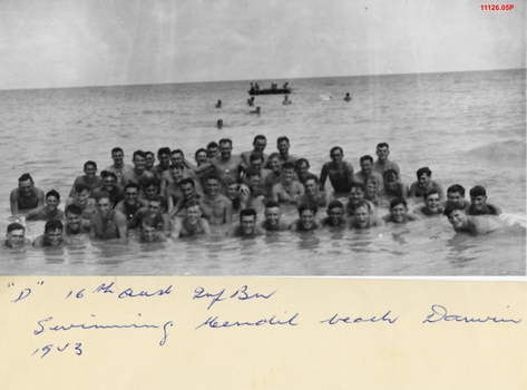 11126.05P 16th Battalion swimming Darwin 1943