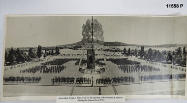 Black and White photograph of Australian Units, Canberra 1954.
